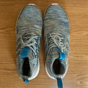 Adidas Ultra Boost-Size 10. Blue, Green Knit Sneaker